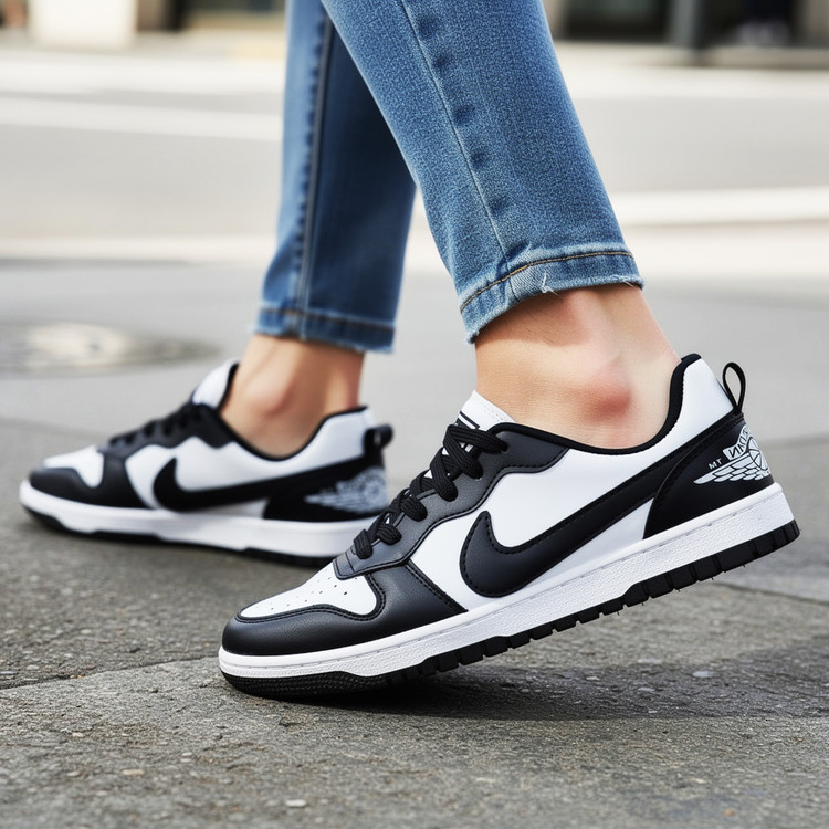 کتونی مردانه نایک NIKE PANDA رنگ مشکی سفید نمای داخل پا