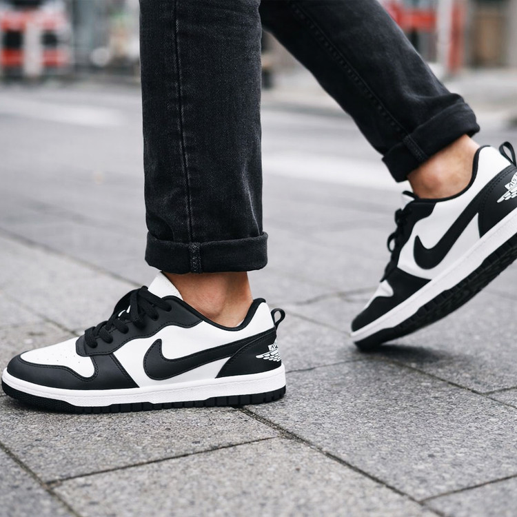 کتونی مردانه نایک NIKE PANDA رنگ مشکی سفید نمای داخل پا