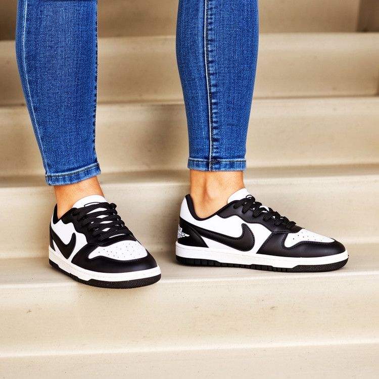 کتونی مردانه نایک NIKE PANDA رنگ مشکی سفید نمای داخل پا