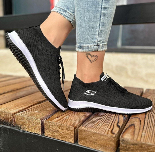 کتونی اسکیچرز جورابی رنگ مشکی