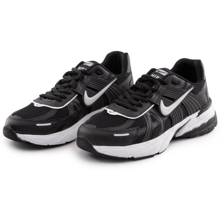 کفش مردانه اسپرت چرم مصنوعی مشکی سفید Nike v2k مدل 48778