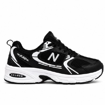 کتونی نیوبالانس 530 مردانه و زنانه مشکی سفید (سایز 37 تا 44) | new balance 530